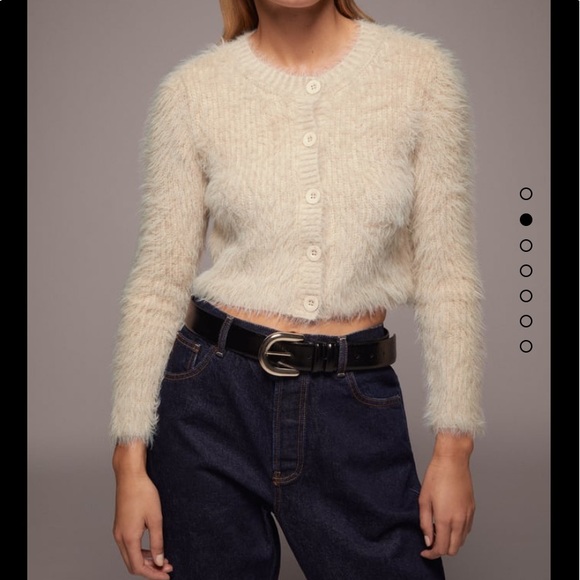 Zara blogger favorite faux fur fuzzy cardigan - Picture 3 of 8